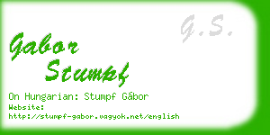 gabor stumpf business card